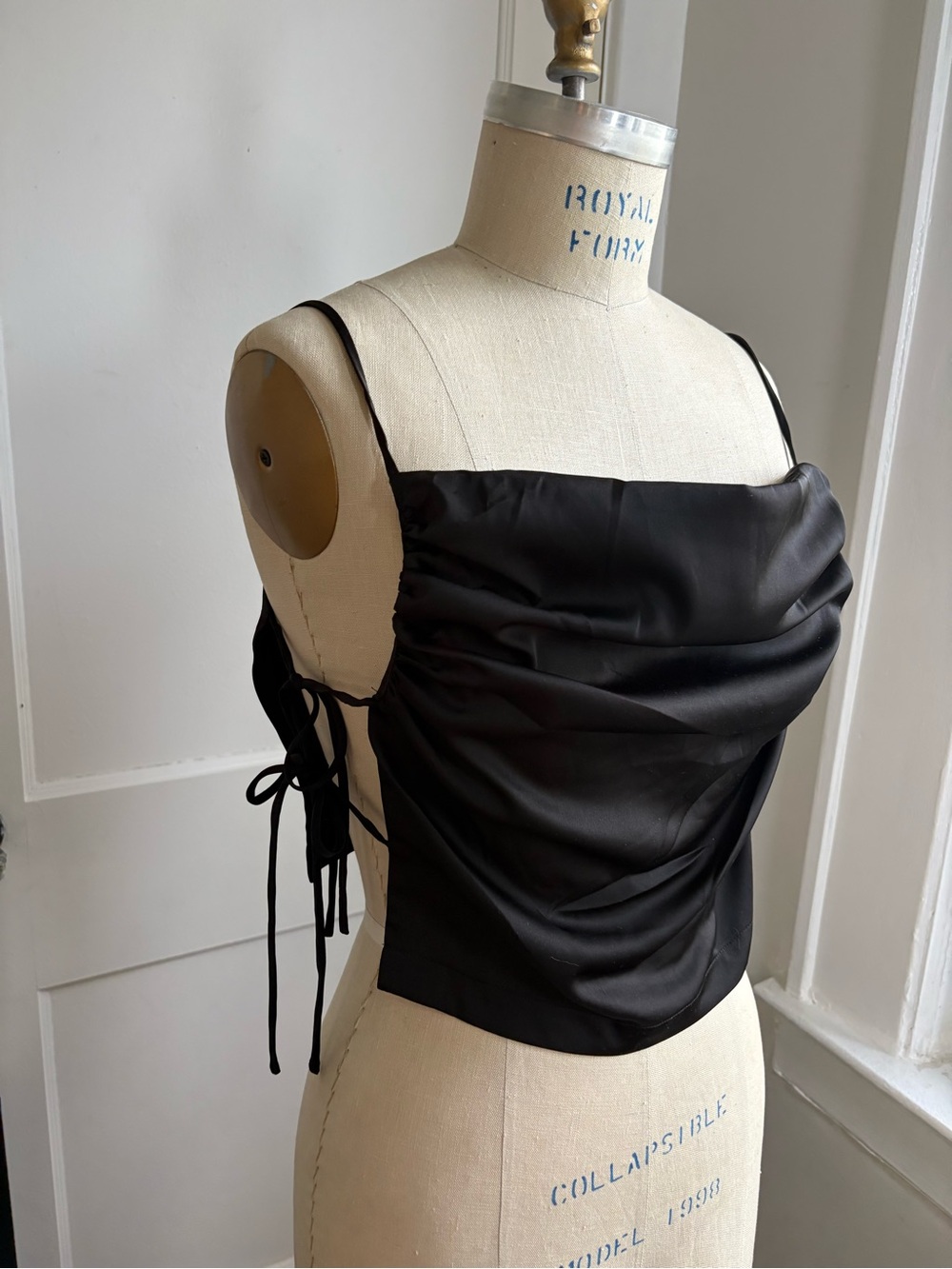 Silk Side Tie Cami Tank by Elan Studio